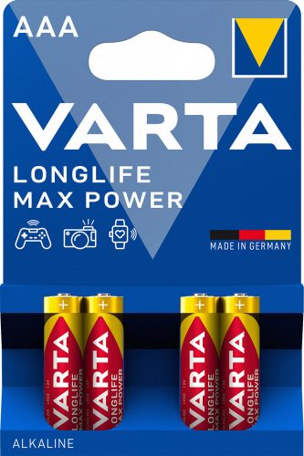 VARTA LONGLIFE MAX POWER mikro/ AAA/ LR03 elem BL4 - 4703 (4 db/csomag)