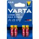 VARTA LONGLIFE MAX POWER mikro/ AAA/ LR03 elem BL4 - 4703 (4 db/csomag)