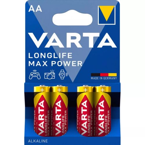 VARTA LONGLIFE MAX POWER ceruza/ AA/ LR06 elem BL4 - 4706 (4 db/csomag)