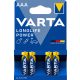 VARTA LONGLIFE POWER mikro/ AAA/ LR03 elem BL4 - 4903 (4 db/csomag)