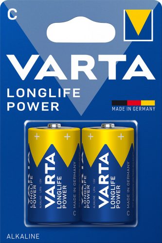 VARTA LONGLIFE POWER bébi/ C/ LR14 elem BL2 - 4914 (2 db/csomag)