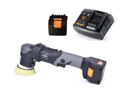 ShineMate EB351-3/12 75mm felfogatóval és 12mm-es excentrikus lökettel akkumulátoros excenteres polírozógép (gép+akkutöltő+2db akku)