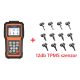 FOXWELL T2000WF TPMS diagnosztika és 12 db guminyomásérzékelő szenzor szettben