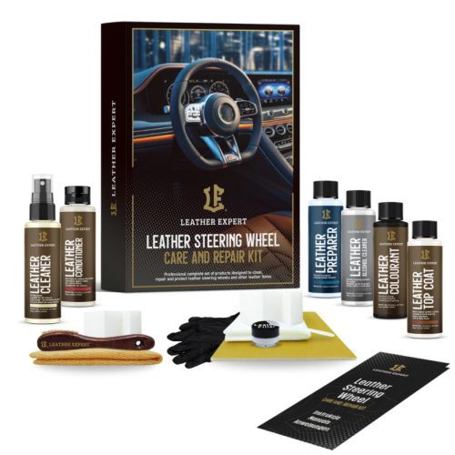 Leather Expert Steering Wheel Care and Restoration  KIT kormánybőr ápoló és felújító szett fekete