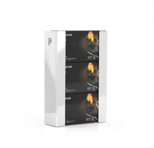 Poka Premium WRN_M_W kesztyűtartó 3 doboz kesztyű részére fényes fehér festéssel