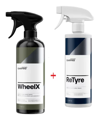 CarPro WheelX 500ml felnitisztító és Retyre 500ml gumitisztító csomagban